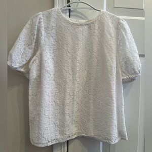 LOFT - White Lace Top (medium)